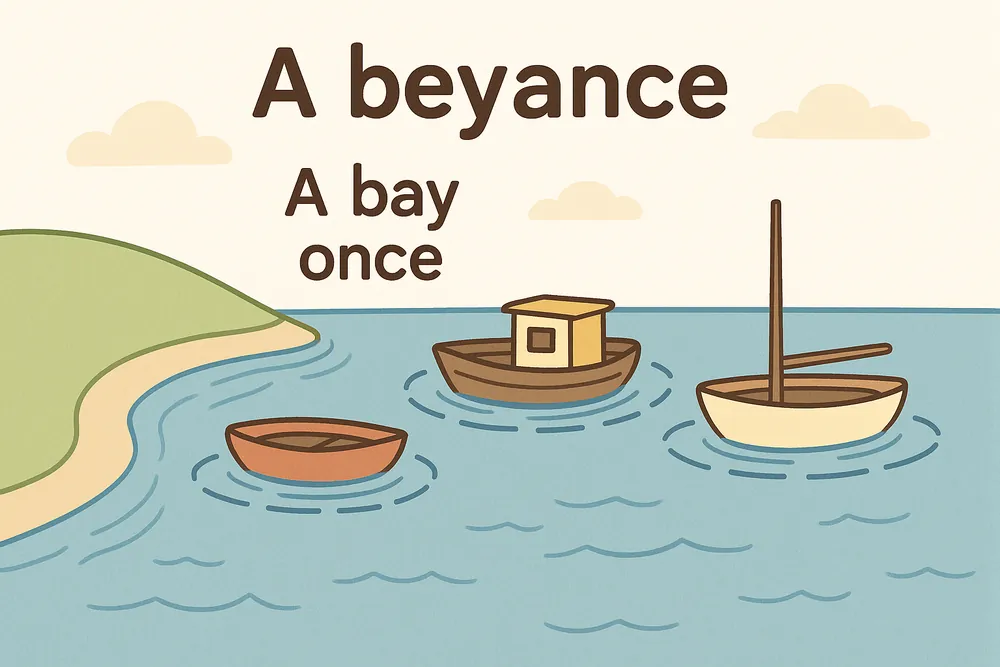 Boats paused on a perfectly still bay, a mnemonic for abeyance