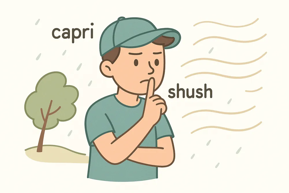 A wind over Capri switching suddenly from silence to a howl, a mnemonic for capricious